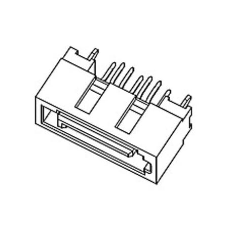 Molex Board Connector, 7 Contact(S), 1 Row(S), Male, Straight, 0.05 Inch Pitch, Surface Mount Terminal, 678005021